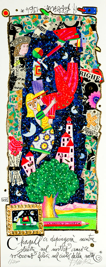 Chagall ci dipingerà mentre stretti nel nostro amore voleremo felici nel cielo della notte ... ()